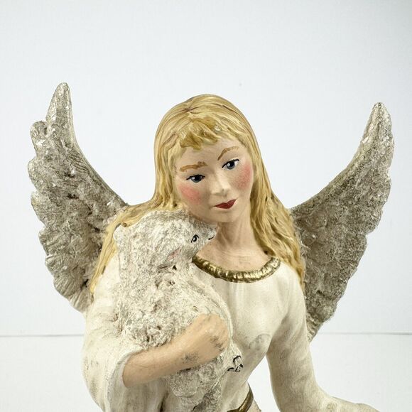 VTG Walnut Ridge Collectibles Gossamer Wings “Lydia” Angel 1996 10” Sheep Lion - Picture 2 of 13